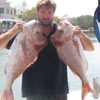 two huge fish caught by customer